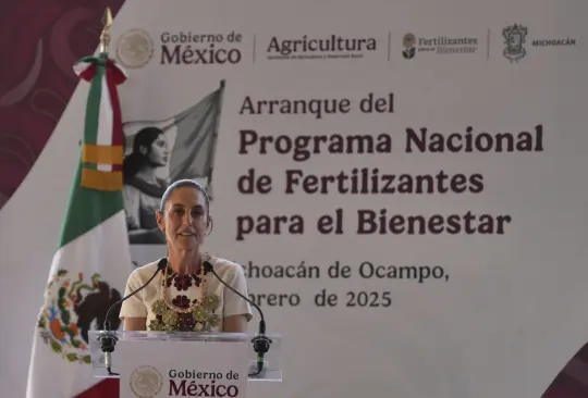 Claudia Sheinbaum se encuentra en Michoacán brindando información del Programa Nacional de Fertilizantes para el Bienestar