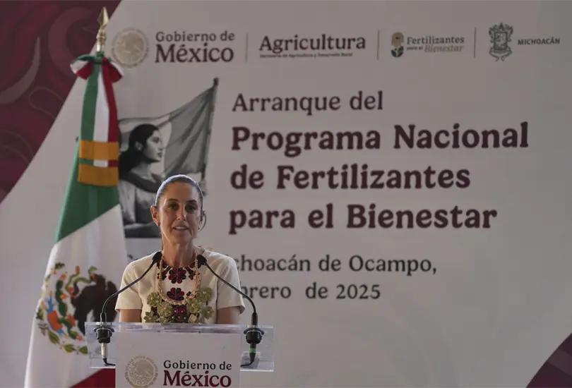 Claudia Sheinbaum se encuentra en Michoac&aacute;n brindando informaci&oacute;n del Programa Nacional de Fertilizantes para el Bienestar