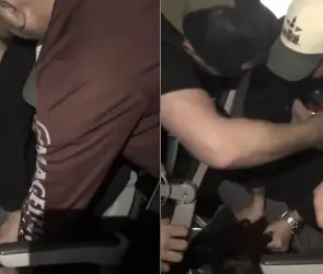 Terror en el aire: Hombre intenta romper ventana de avión y pasajeros lo inmovilizan con objetos