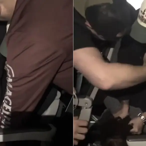 Terror en el aire: Hombre intenta romper ventana de avión y pasajeros lo inmovilizan con objetos