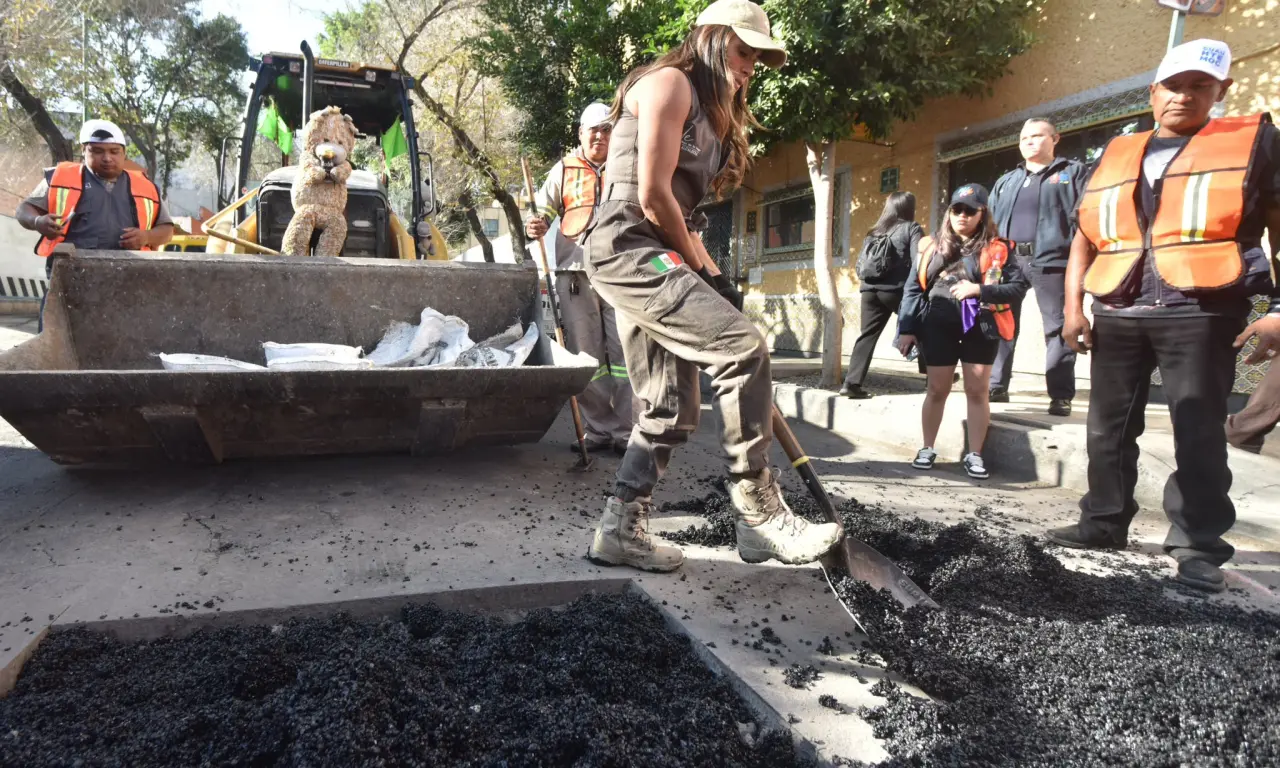  La alcaldesa compartió fotos del mantenimiento 