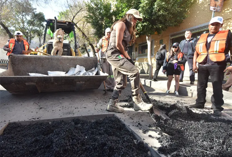 La alcaldesa comparti&oacute; fotos del mantenimiento