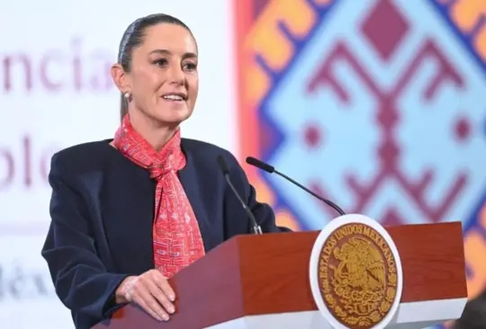 Claudia Sheinbaum, durante su conferencia en Palacio Nacional, en la CDMX, este 10 de febrero. 