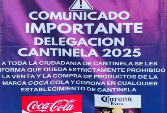 Municipio de Hidalgo prohíbe la compra y venta de Coca-Cola.