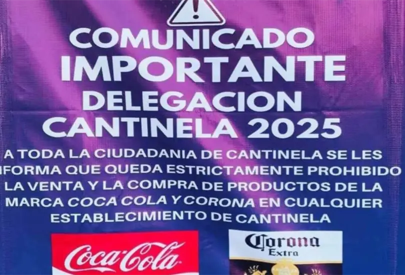 Municipio de Hidalgo proh&iacute;be la compra y venta de Coca-Cola.