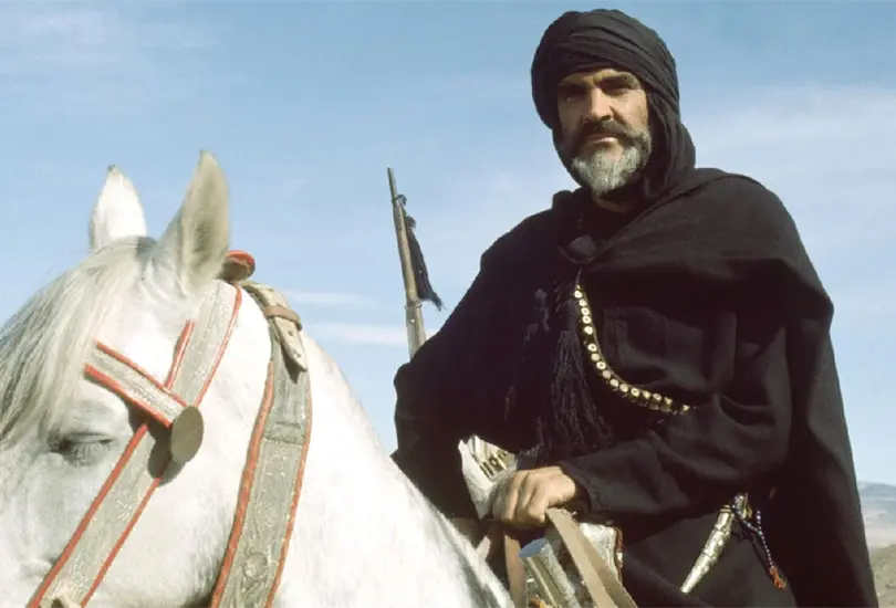 El viento y el le&oacute;n es protagonizada por Sean Connery