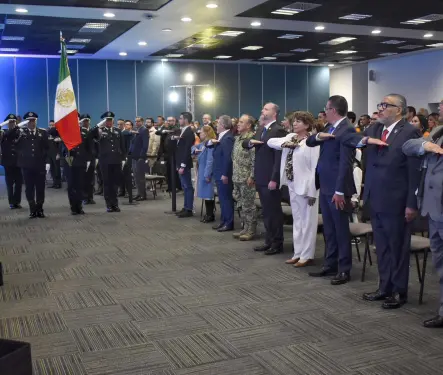 Asisten Horacio Duarte y Delfina G&oacute;mez al segundo informe del TRIJAEM