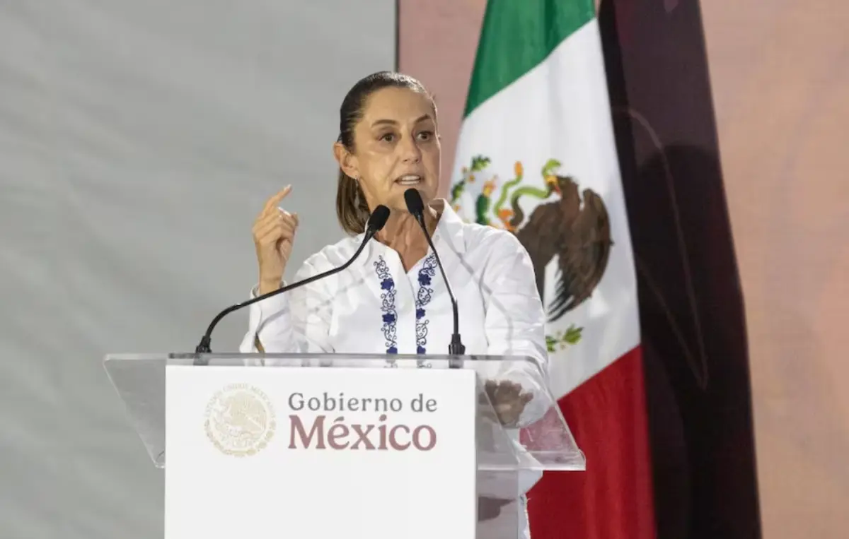  La presidenta Claudia Sheinbaum durante su visita a Veracruz. 