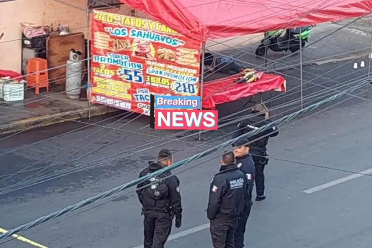  Asesinan a balazos a taquero mientras ponía su puesto de carnitas 