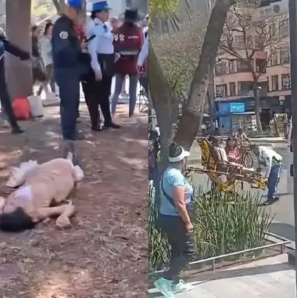 VIDEO | Brutal golpiza a vendedora en Alameda Central desata indignación en redes 