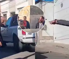 Sujeto golpea brutalmente a abuelito por atropellar a su perro accidentalmente 