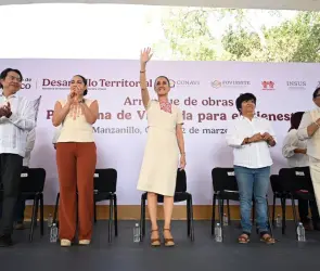 Sheinbaum da banderazo al programa nacional de vivienda en Colima 