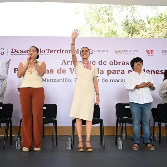 Sheinbaum da banderazo al programa nacional de vivienda en Colima 