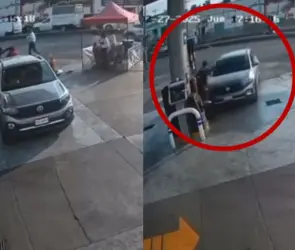 Conductor discute con despachador de gasolinera y lo embiste | VIDEO 