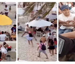 Pelea en el Carnaval de Progreso causa caos: "pégame pero no me dejes"