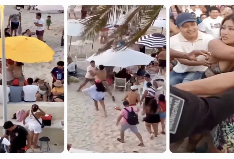 Pelea en el Carnaval de Progreso causa caos: "p&eacute;game pero no me dejes"