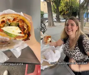 Alemana prueba la popular "torta alemana" mexicana y así reacciona