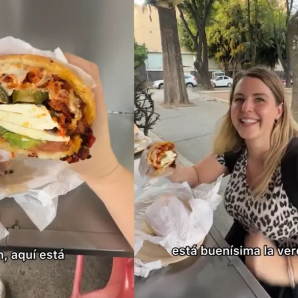 Alemana prueba la popular "torta alemana" mexicana y así reacciona