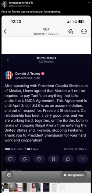 El senador no recortó bien la foto de su galería. Especial.