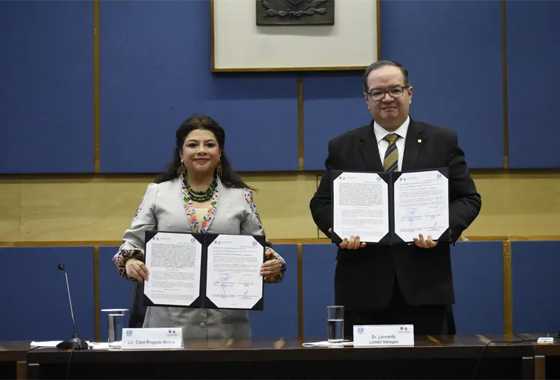 Clara Brugada y UNAM firman acuerdo para mejorar agua, movilidad y educaci&oacute;n