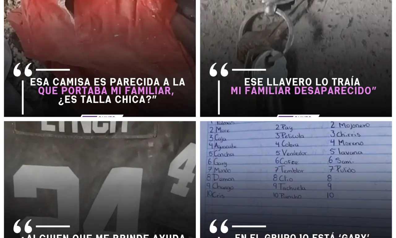  En redes sociales, los familiares identifican con dolor las pertenencias de sus familiares. 