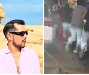 Captan a hijo de alcalde de SLP y sus escoltas dando golpiza a joven