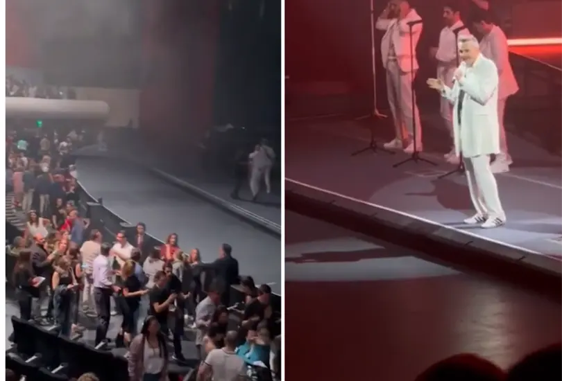 Bos&eacute; y los asistentes tuvieron que desalojar el Auditorio Nacional.