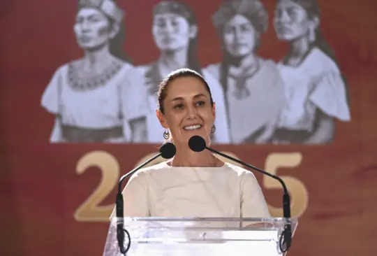 Claudia Sheinbaum durante la inauguración de la primera universidad en la frontera sur de México.