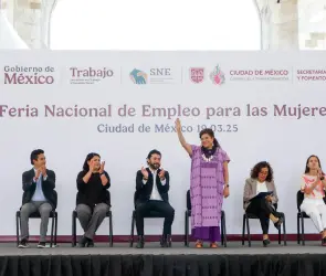 Clara Brugada inaugura Feria Nacional de Empleo para Mujeres en la CDMX