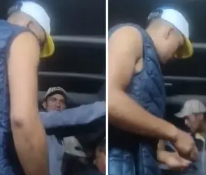 Pasajeros dan dinero a sujetos que talonean e intimidan en combi de Edomex