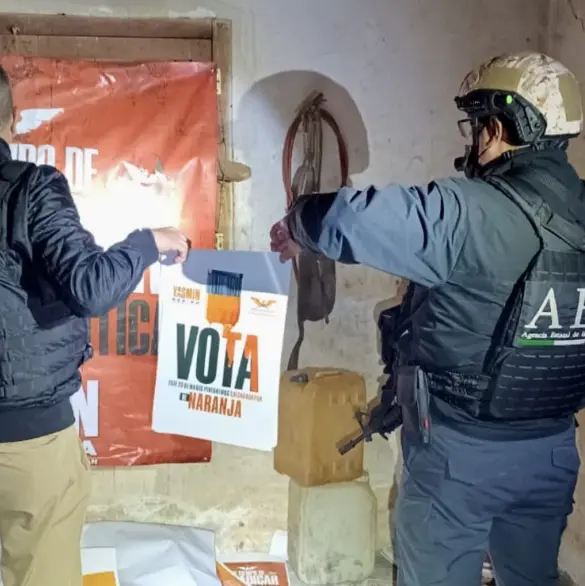 Decomisan armas y propaganda de Movimiento Ciudadano en propiedad de "El Moco" en Puebla