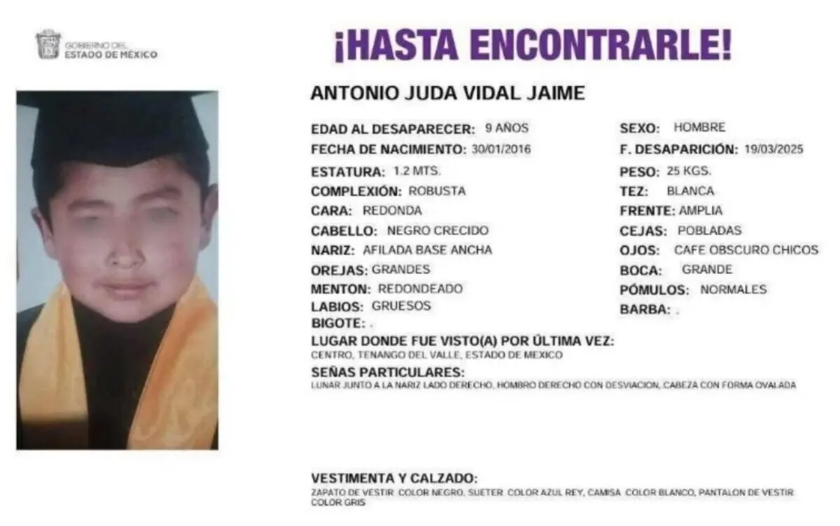  El hallazgo del cuerpo del pequeño Tonito causo gran indignación en Tenango del Valle. 