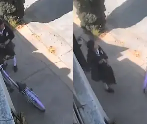Asalto a niña indigna en redes; sujetos le robaron su bicicleta 
