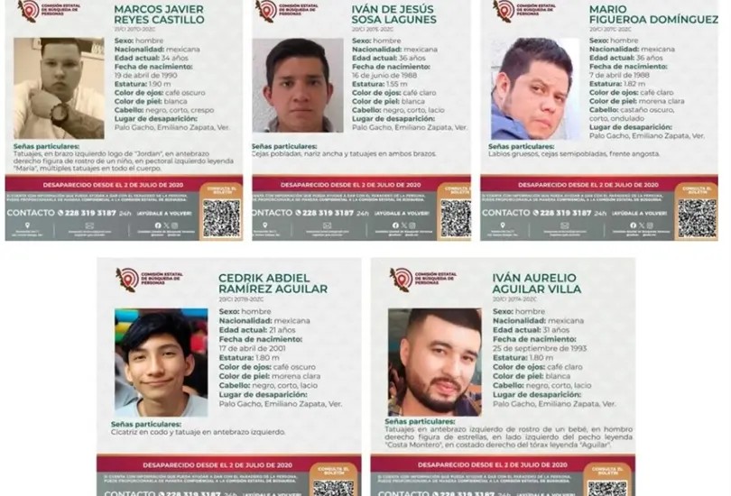 Casi cinco a&ntilde;os despu&eacute;s de su desaparici&oacute;n, los restos de los cinco j&oacute;venes fueron finalmente identificados y devueltos a sus familias.