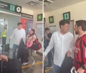 Fernández Noroña y Calderón se encuentran en vuelo; hijo del expresidente lo encara