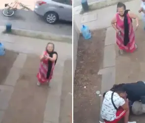 Ya le dio: captan el momento en que señora mata a joven por disputa de una casa en Chalco 