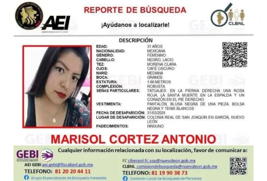 ¿Qué pasó con Marisol Cortez? Su última foto antes de desaparecer ¿Qué pasó con Marisol Cortez? Su última foto antes de desaparecer