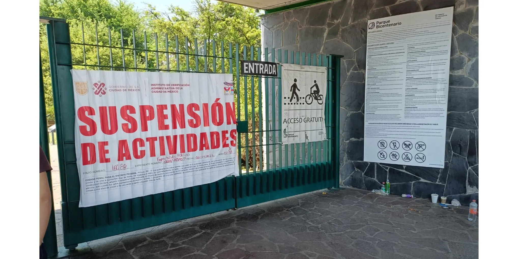 Suspensión de acitivades del Ceremonia Especial
