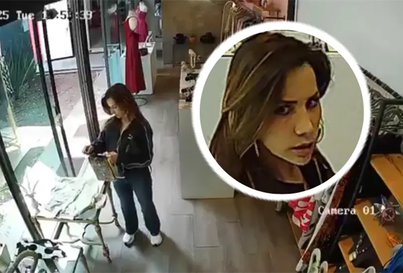 Exhiben a mujer robando un collar de m&aacute;s de 4 mil pesos en boutique del Pedregal