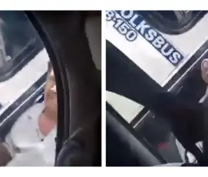 Chofer de transporte público ataca a otro con machete en la carretera