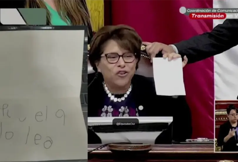 La presidenta de la Mesa Directiva del Congreso de la CDMX, se llev&oacute; una sorpresa al leer el mensaje.