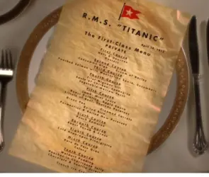 Esta fue la cena que se sirvió la última noche antes del hundimiento del Titanic