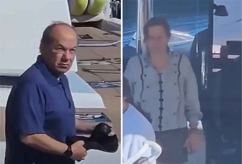 Felipe Calder&oacute;n fue captado en un lujoso yate.