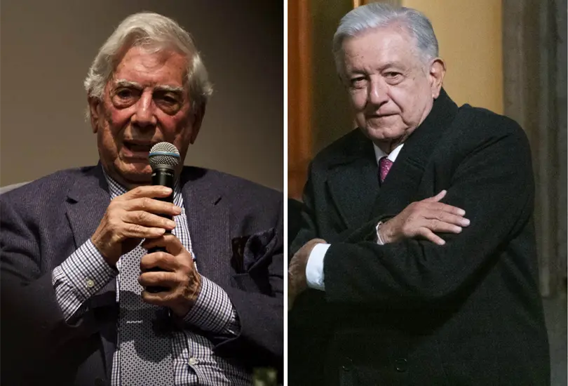 Mario Vargas Llosa y AMLO eran rivales.