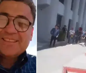 Hombre celebra su divorcio bailando con m&uacute;sica de banda afuera de juzgados en Sonora