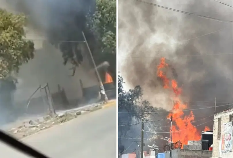 El momento exacto de la explosi&oacute;n en Tultepec.