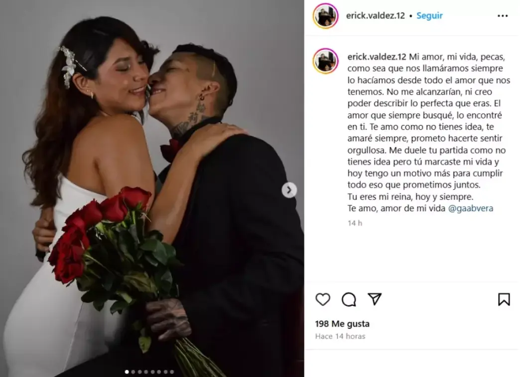 Erick Valdez, novio de Karen Hernández, le dedicó emotivas palabras tras su muerte. @Erik.valdez.12
