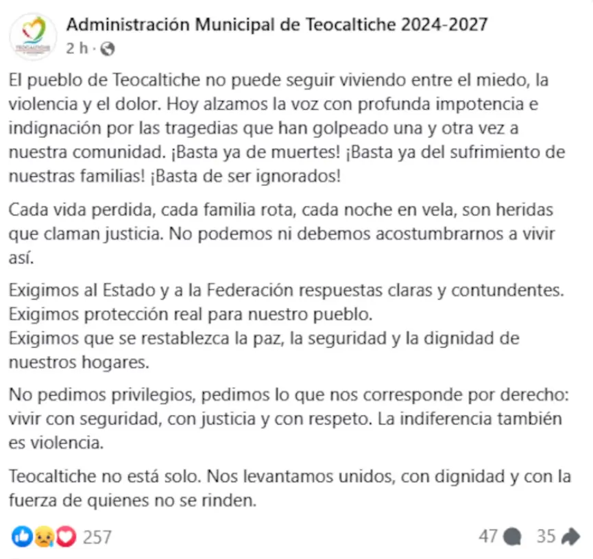 Asesinan a director de la policía de Teocaltiche; municipio exige seguridad.  Especial