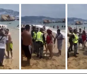 Turistas pelean a golpes en playa de Acapulco durante Semana Santa | VIDEO