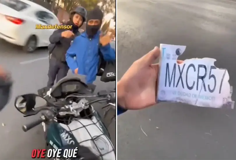 Polic&iacute;as utilizan placas de cart&oacute;n para extorsionar